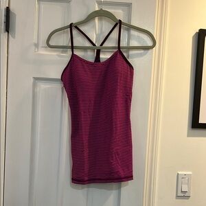 Lululemon Athletica burgundy and pink Fitted Camisole